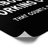 Sarcastic Lazy Workout Saying Funny Working Out Mo ポスター (角)