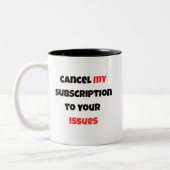 Sarcastic Minimalist Quote Mug - Cancel my ツートーンマグカップ (左)