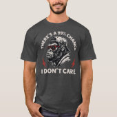 Sarcastic Monkey Graphic In Backward Hat & Shades Tシャツ (正面)