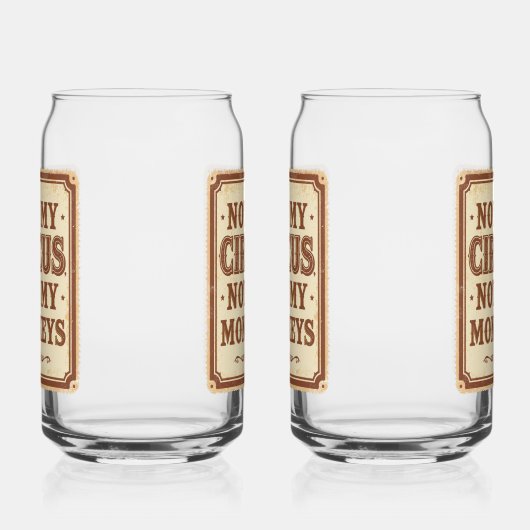 Sarcastic Not My Circus Not My Monkeys ガラス缶 (右)