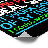 Sarcastic Office Humor Funny Work Quote Ing People ポスター (角)