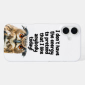 Sarcastic Owl funny quote iPhoneケース (裏面横)