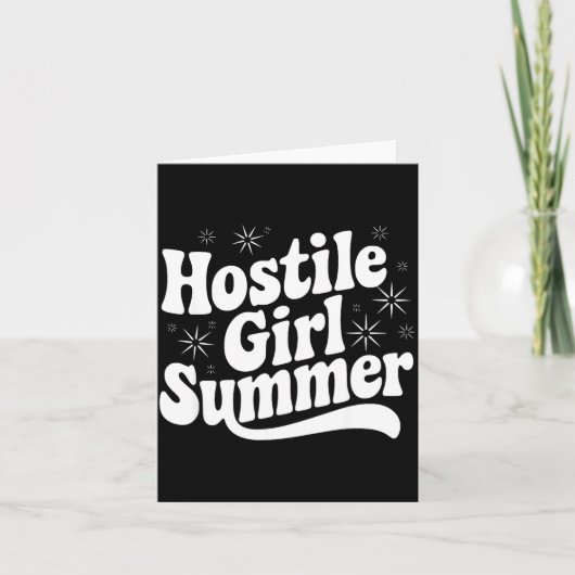 Sarcastic Quote Retro Saying Hostile Girl Summer B カード (正面)