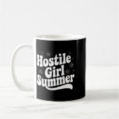 Sarcastic Quote Retro Saying Hostile Girl Summer B コーヒーマグカップ (左)