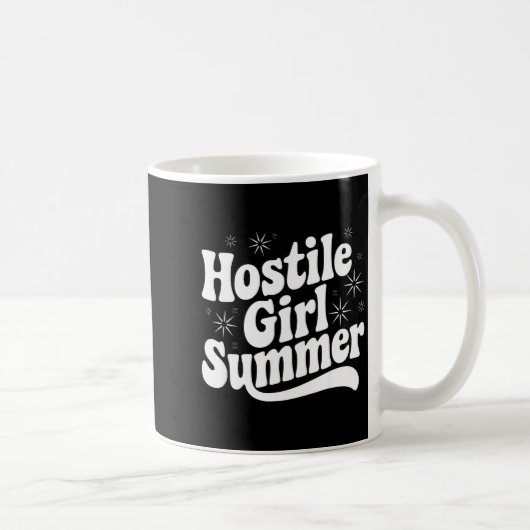 Sarcastic Quote Retro Saying Hostile Girl Summer B コーヒーマグカップ (右)