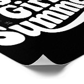 Sarcastic Quote Retro Saying Hostile Girl Summer B ポスター (角)