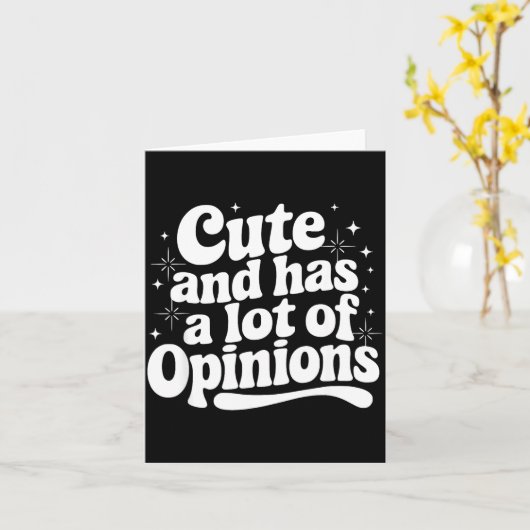 Sarcastic Quote Saying Cute &amp; Has Onions Girly カード (黄色い花)