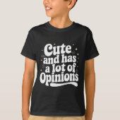 Sarcastic Quote Saying Cute &amp; Has Onions Girly Tシャツ (正面)
