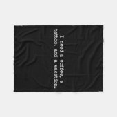 Sarcastic Quote Saying Gift I Need A Coffee Tattoo フリースブランケット (正面(横))