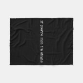 Sarcastic Quote Saying Gift If You're Rich I'm Sin フリースブランケット (正面(横))