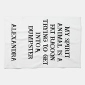 Sarcastic Racoon Funny Animal Lover Custom Humor キッチンタオル (横)