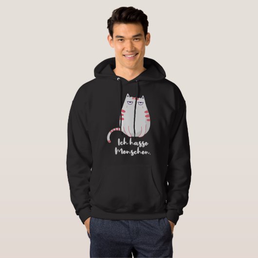 Sarcastic Saying Women s  Idea Ich hasse Menschen パーカ (正面フル)