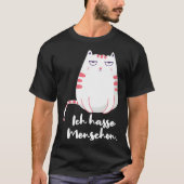 Sarcastic Saying Women s  Idea Ich hasse Menschen Tシャツ (正面)