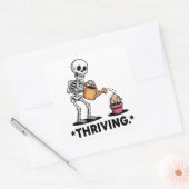 Sarcastic Skeleton Design'Thriving' スクエアシール (封筒)