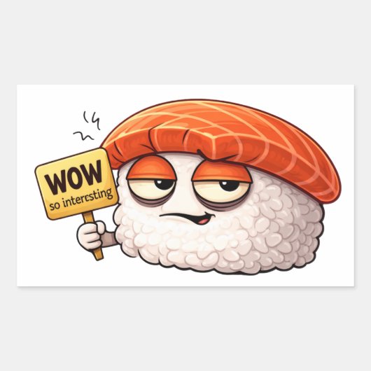 Sarcastic Sushi Roll Sticker 長方形シール (正面)