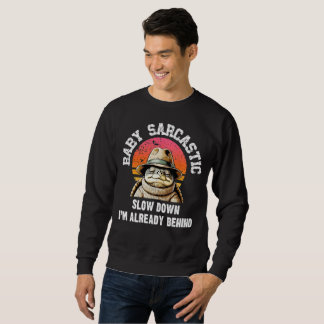 Sarcastic Turtle Retro Sunset Graphic スウェットシャツ