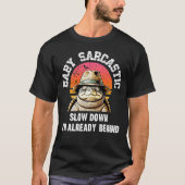 Sarcastic Turtle Retro Sunset Graphic Tシャツ (正面)