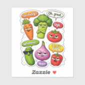 Sarcastic Vegetable Custom-Cut Vinyl Sticker シール (シート)