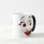 Sarcastic Women Face with Red Lips モーフィングマグカップ (正面右)