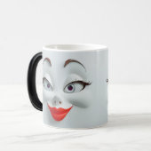 Sarcastic Women Face with Red Lips モーフィングマグカップ (正面左)