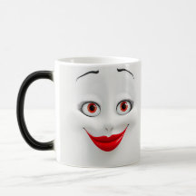 Sarcastic Women Face with Red Lips