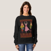 Sarcastic Xmas Nutcracker Ugly Christmas Sweater スウェットシャツ (正面フル)
