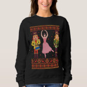 Sarcastic Xmas Nutcracker Ugly Christmas Sweater スウェットシャツ (正面)