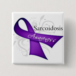 Sarcoidosis Awareness Ribbon 缶バッジ