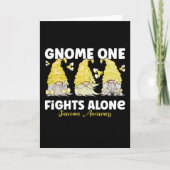 Sarcoma Cancer Awareness Yellow Gnome カード (正面)
