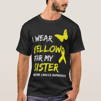 Sarcoma Cancer Ribbon I衣服イエローfor my Sister1 Tシャツ