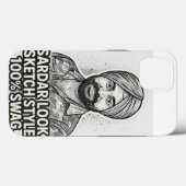 Sardar Sketch Swag iPhone 13 Case – Black & White  Case-Mate iPhoneケース (裏面 (横))