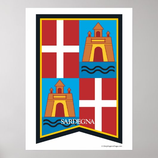 Sardegna Sardiniaイタリア地域ポスター ポスター (正面)