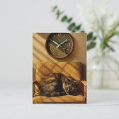 Sardine O’clock Dreamtime – Surreal Cat Art ポストカード (スタンド正面)