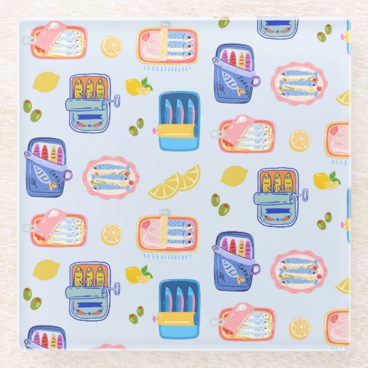 Sardines and Lemons ガラスコースター (正面)