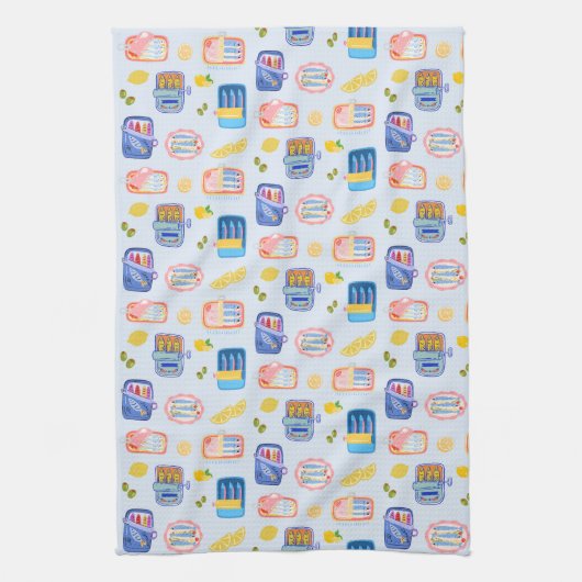 Sardines and Lemons キッチンタオル (縦)