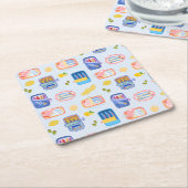 Sardines and Lemons スクエアペーパーコースター (アングル)