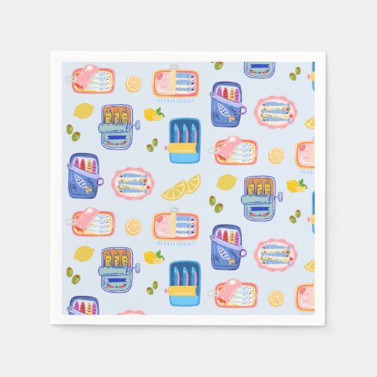 Sardines and Lemons スタンダードカクテルナプキン (正面)