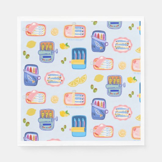 Sardines and Lemons スタンダードランチョンナプキン (正面)