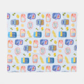 Sardines and Lemons フリースブランケット (正面(横))