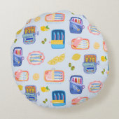 Sardines and Lemons ラウンドクッション (裏面)