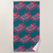 Sardines Doodles ビーチタオル (正面)