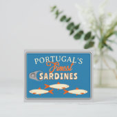 Sardines Greetings Custom Portugal Tinned Fish ポストカード (スタンド正面)