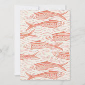 Sardines in Motion in coral and off white (正面)