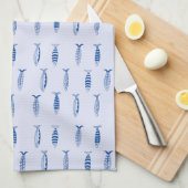 Sardines Pattern キッチンタオル (四つ折り)