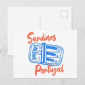 Sardines Portugal Foodie Travel Art Print ポストカード (正面/裏面)