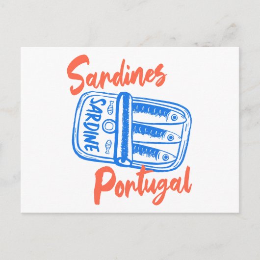 Sardines Portugal Foodie Travel Art Print ポストカード (正面)