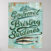 Sardines print _ Kitchen wall art _ Sardine tin pr ポスター (正面)