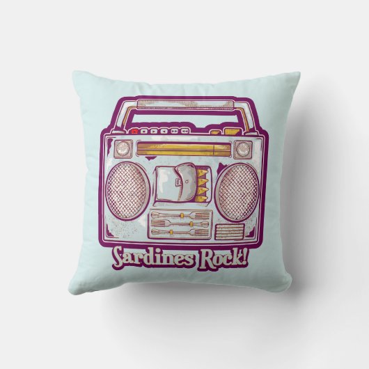 Sardines Rock 80おもしろい'sステレオ クッション (裏面)