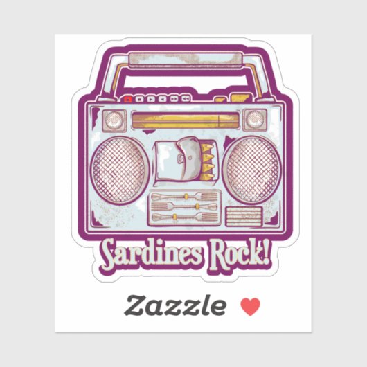Sardines Rock 80おもしろい'sステレオ シール (シート)
