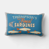 Sardines Tinned Fish Personalized ランバークッション (裏面)